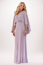 Elegant Sheath Column Maxi Chiffon Mother of the Bride Dress