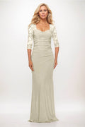 Elegant Trumpet Mermaid Maxi Elastic Cloth Mother of the Bride Dress