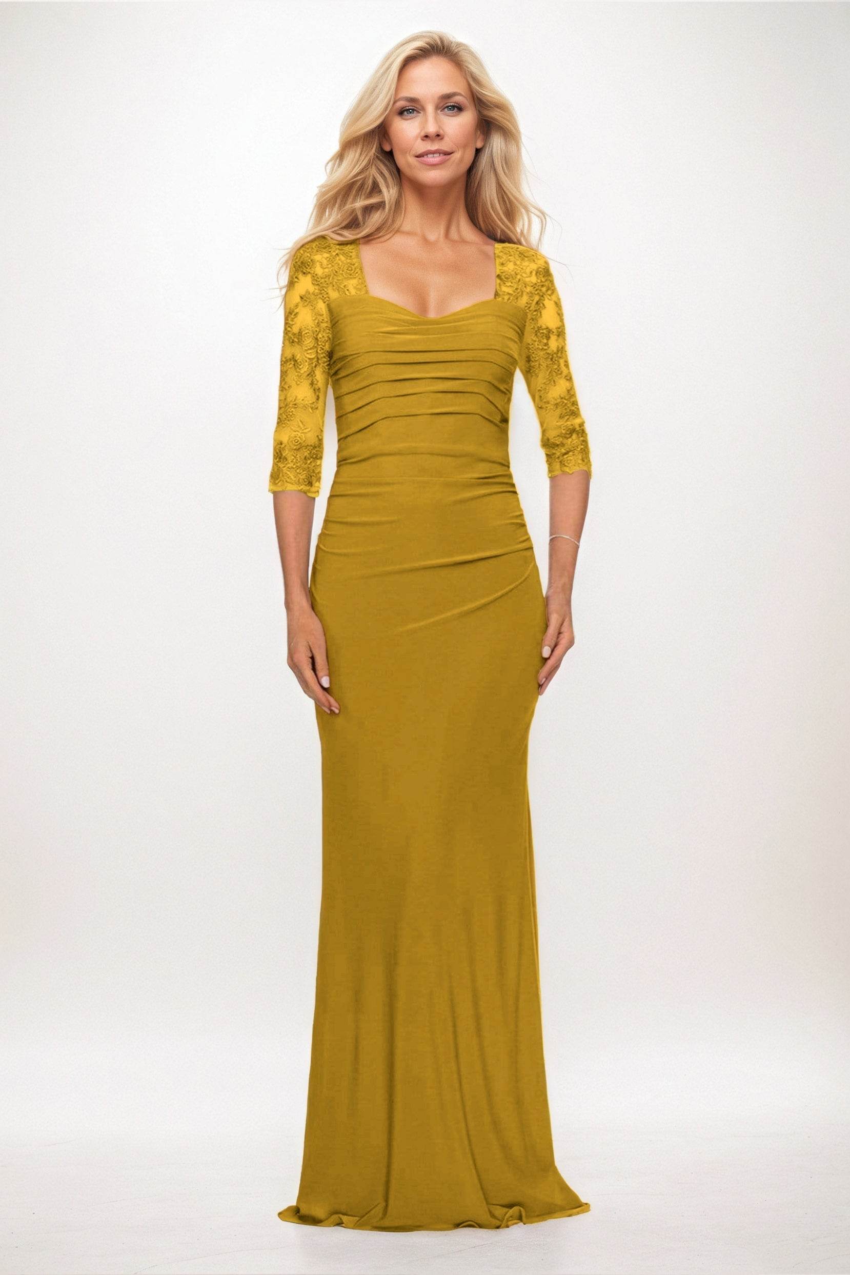 Elegant Trumpet Mermaid Maxi Elastic Cloth Mother of the Bride Dress
