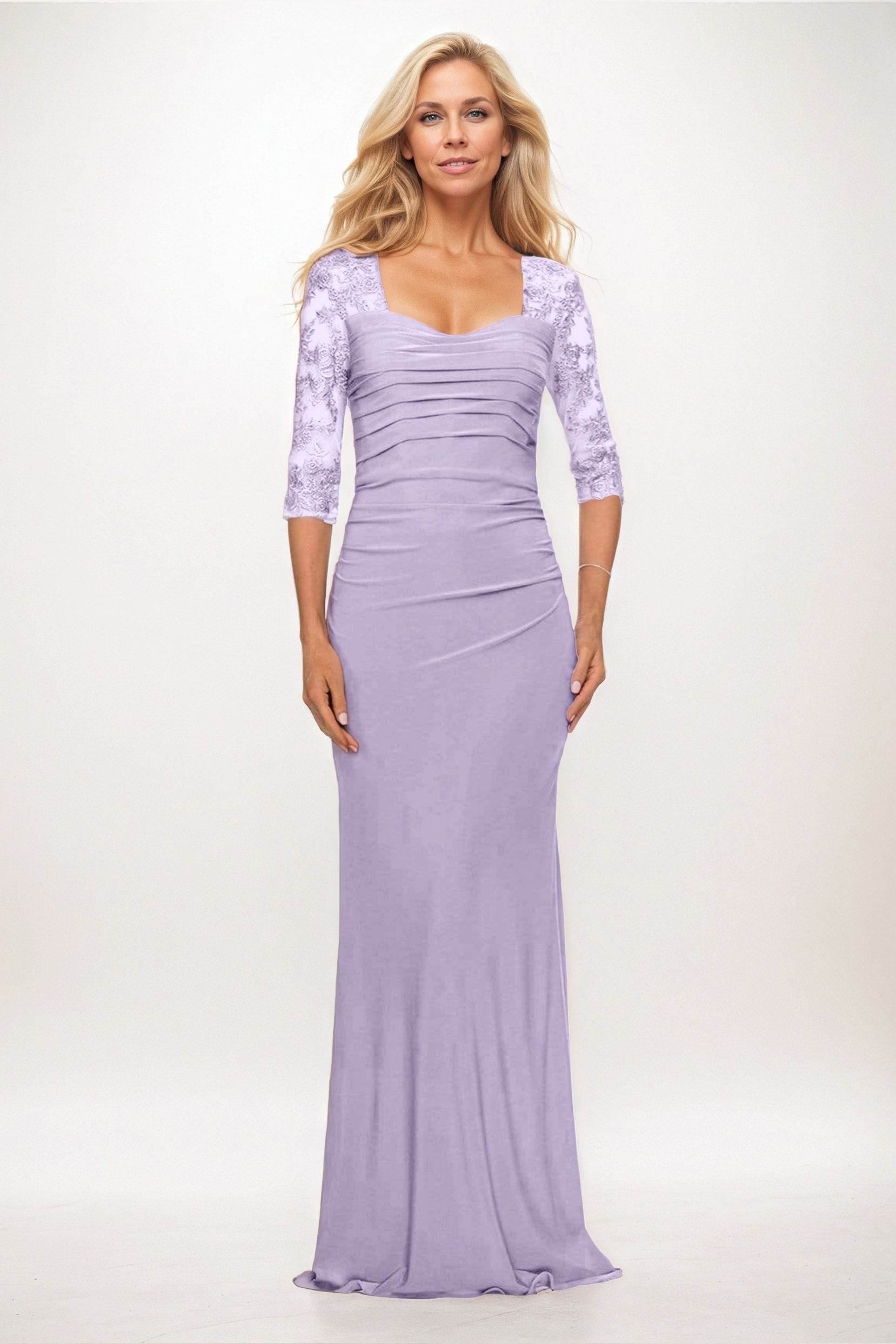 Elegant Trumpet Mermaid Maxi Elastic Cloth Mother of the Bride Dress