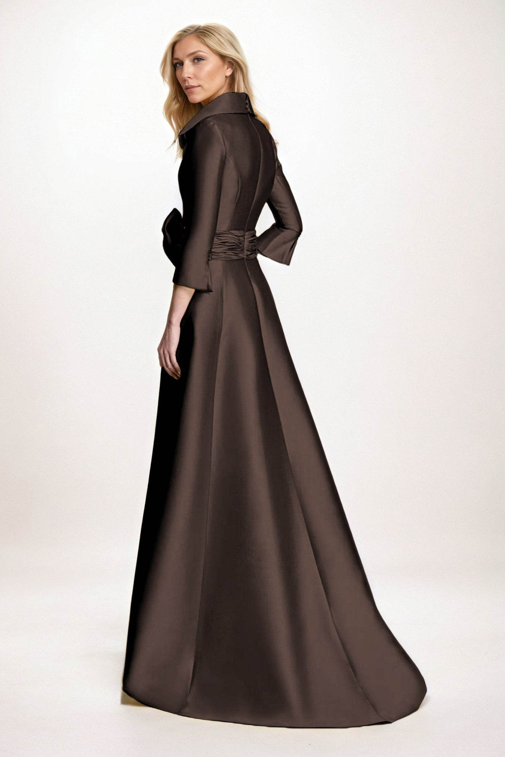 Elegant A Line Maxi Mikado Mother of the Bride Dress