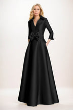 Elegant A Line Maxi Mikado Mother of the Bride Dress