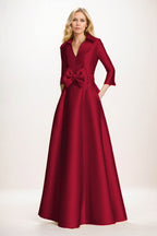 Elegant A Line Maxi Mikado Mother of the Bride Dress