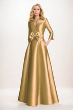 Elegant A Line Maxi Mikado Mother of the Bride Dress