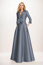 Elegant A Line Maxi Mikado Mother of the Bride Dress