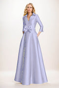 Elegant A Line Maxi Mikado Mother of the Bride Dress