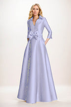 Elegant A Line Maxi Mikado Mother of the Bride Dress