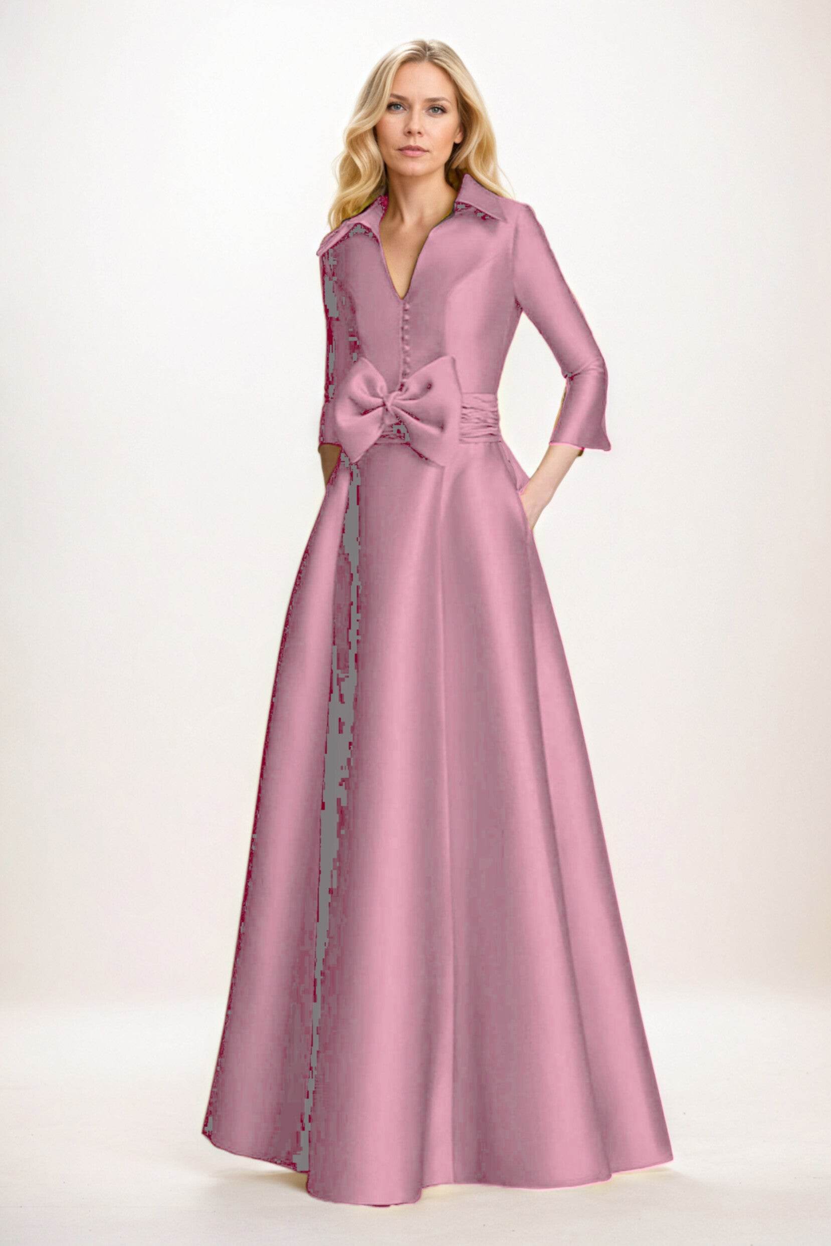 Elegant A Line Maxi Mikado Mother of the Bride Dress