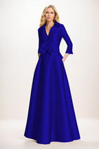 Elegant A Line Maxi Mikado Mother of the Bride Dress