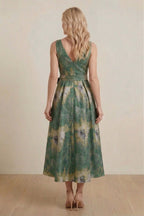 Elegant A Line Tea Length Jacquard Mother of the Bride Dress Mother of the Bride Dress