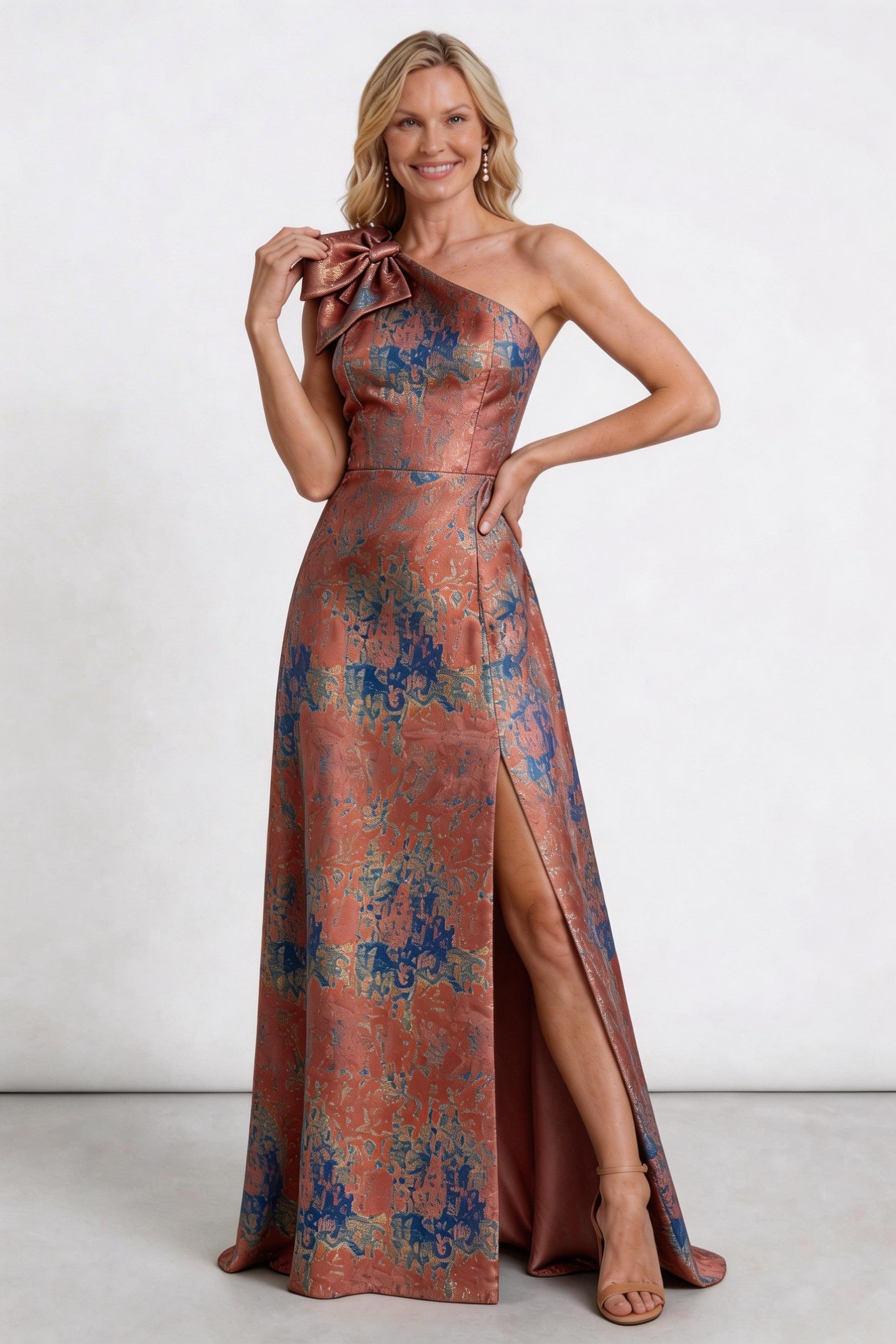 Elegant A Line Floor Length Jacquard Mother of the Bride Dress Mother of the Bride Dress