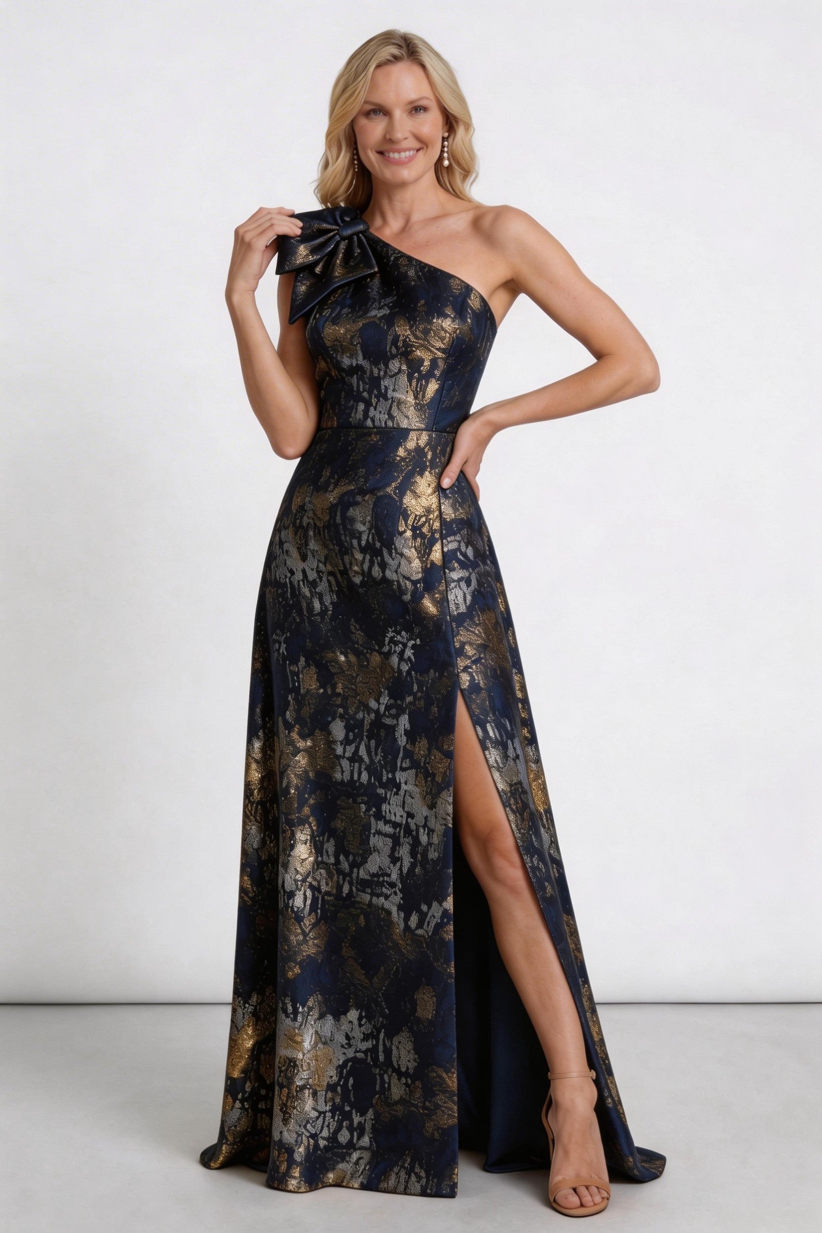 Elegant A Line Floor Length Jacquard Mother of the Bride Dress Mother of the Bride Dress