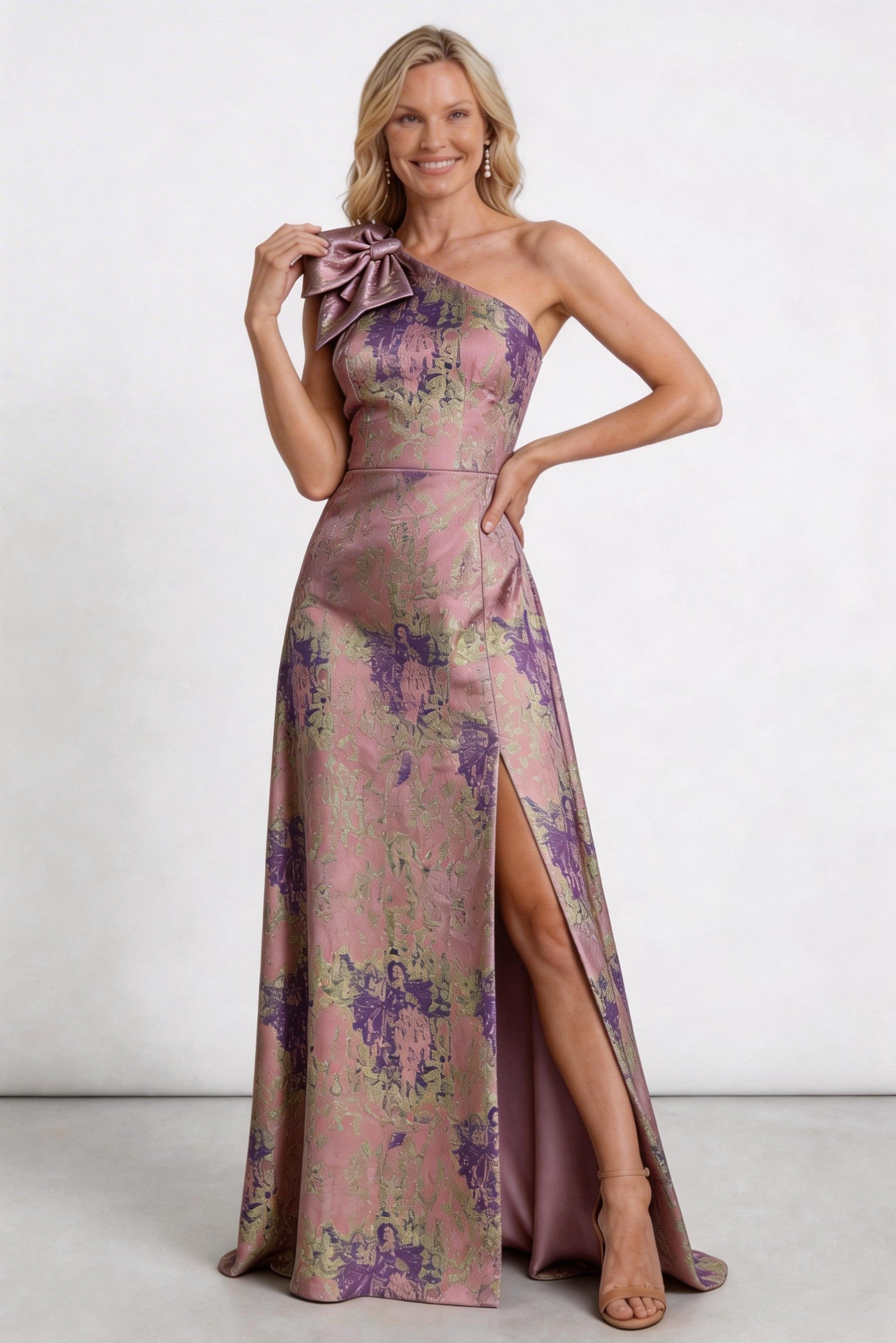 Elegant A Line Floor Length Jacquard Mother of the Bride Dress Mother of the Bride Dress