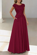 Elegant A Line Floor Length Chiffon Mother of the Bride Dress Mother of the Bride Dress
