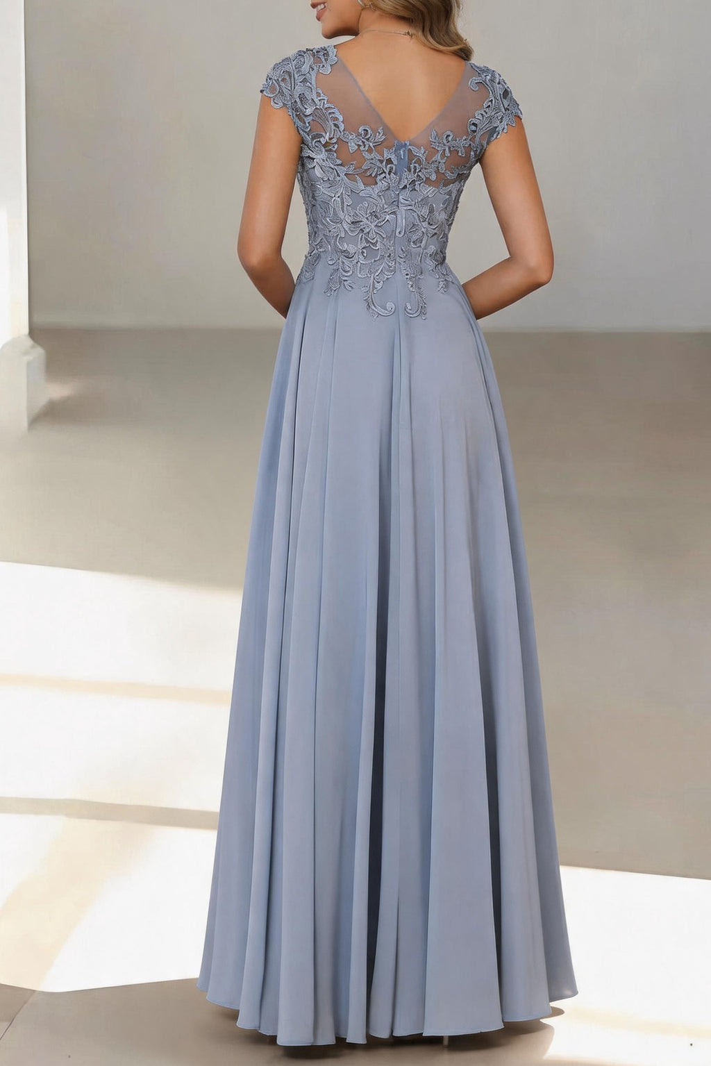 Elegant A Line Floor Length Chiffon Mother of the Bride Dress Mother of the Bride Dress