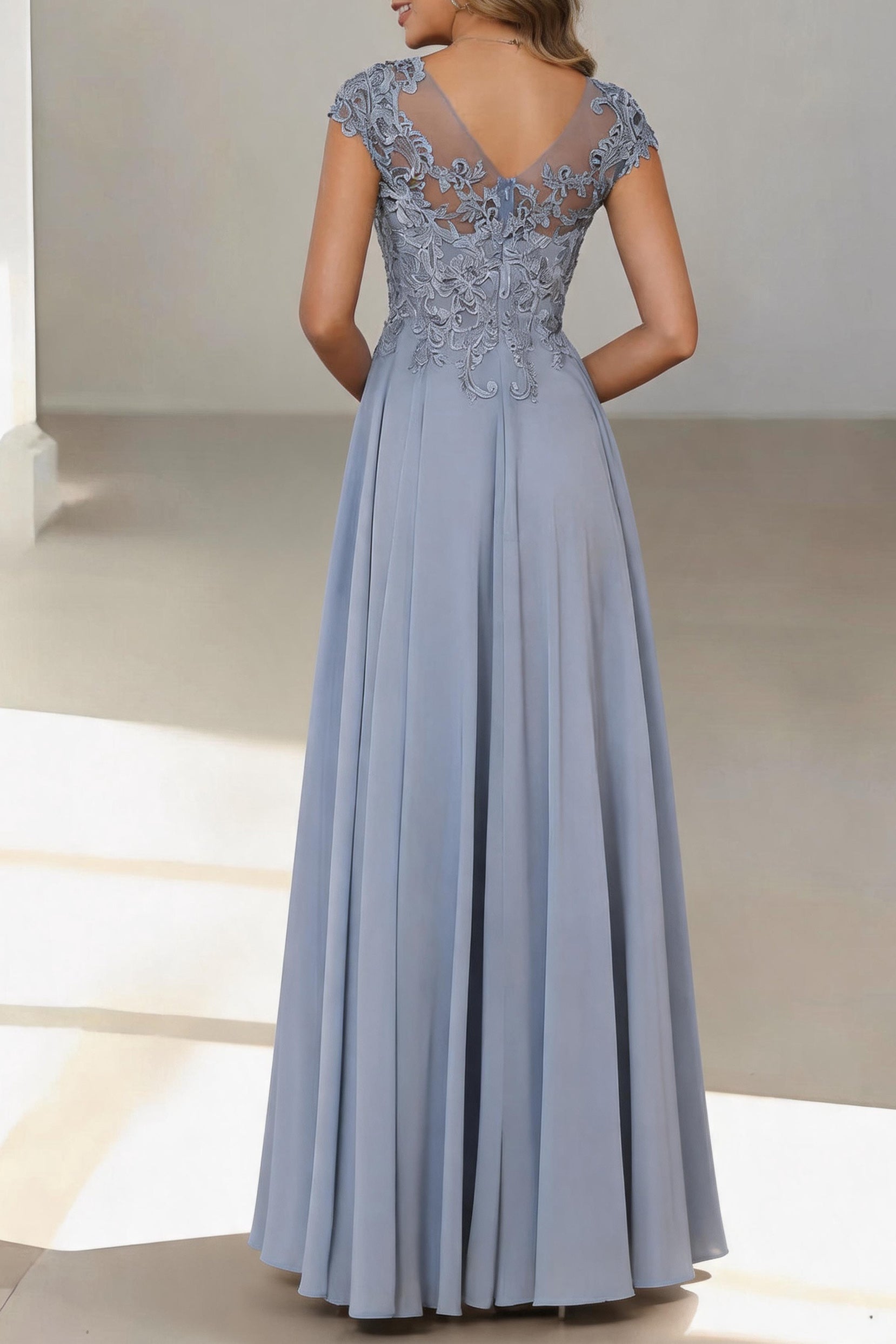 Elegant A Line Floor Length Chiffon Mother of the Bride Dress Mother of the Bride Dress