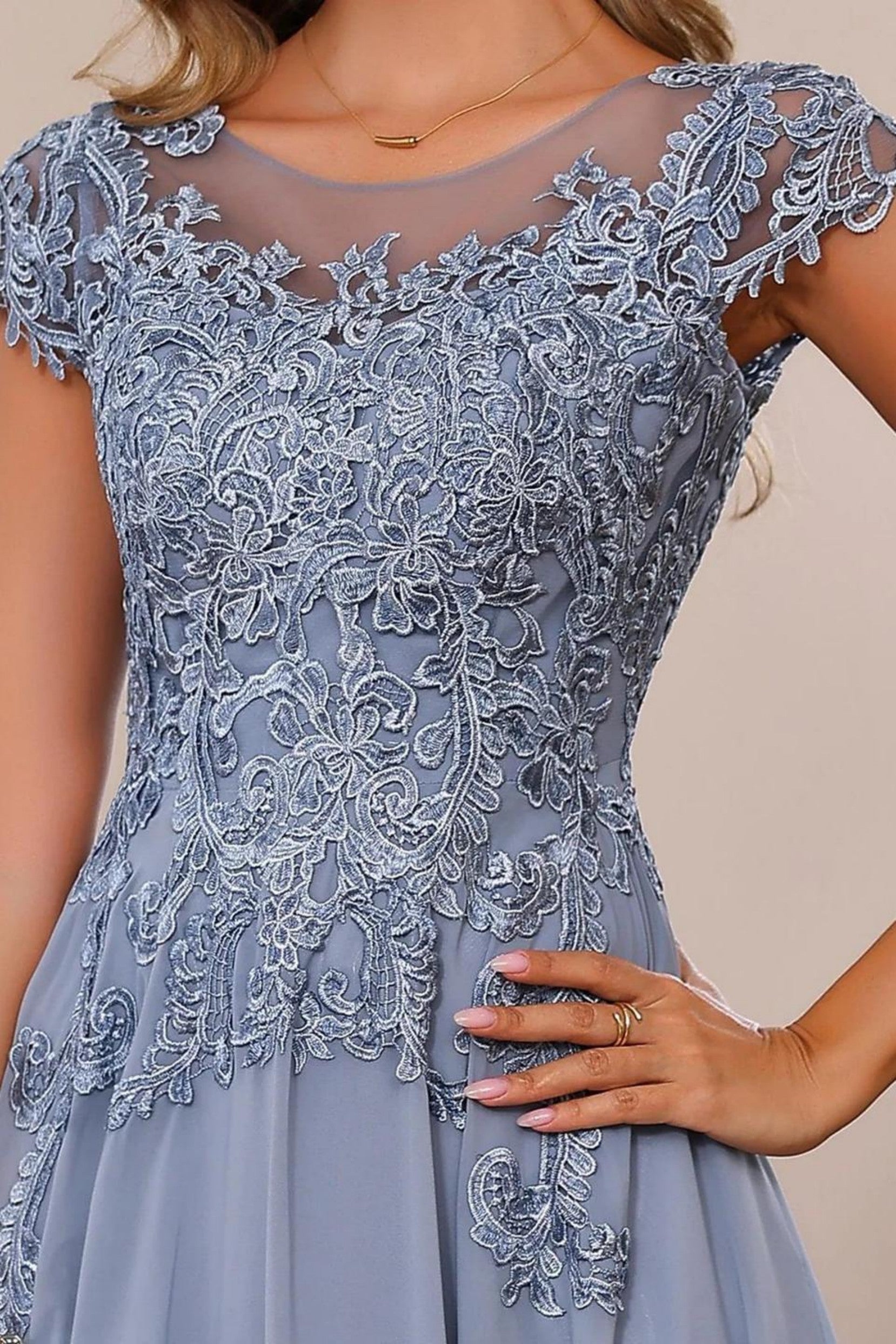Elegant A Line Floor Length Chiffon Mother of the Bride Dress Mother of the Bride Dress
