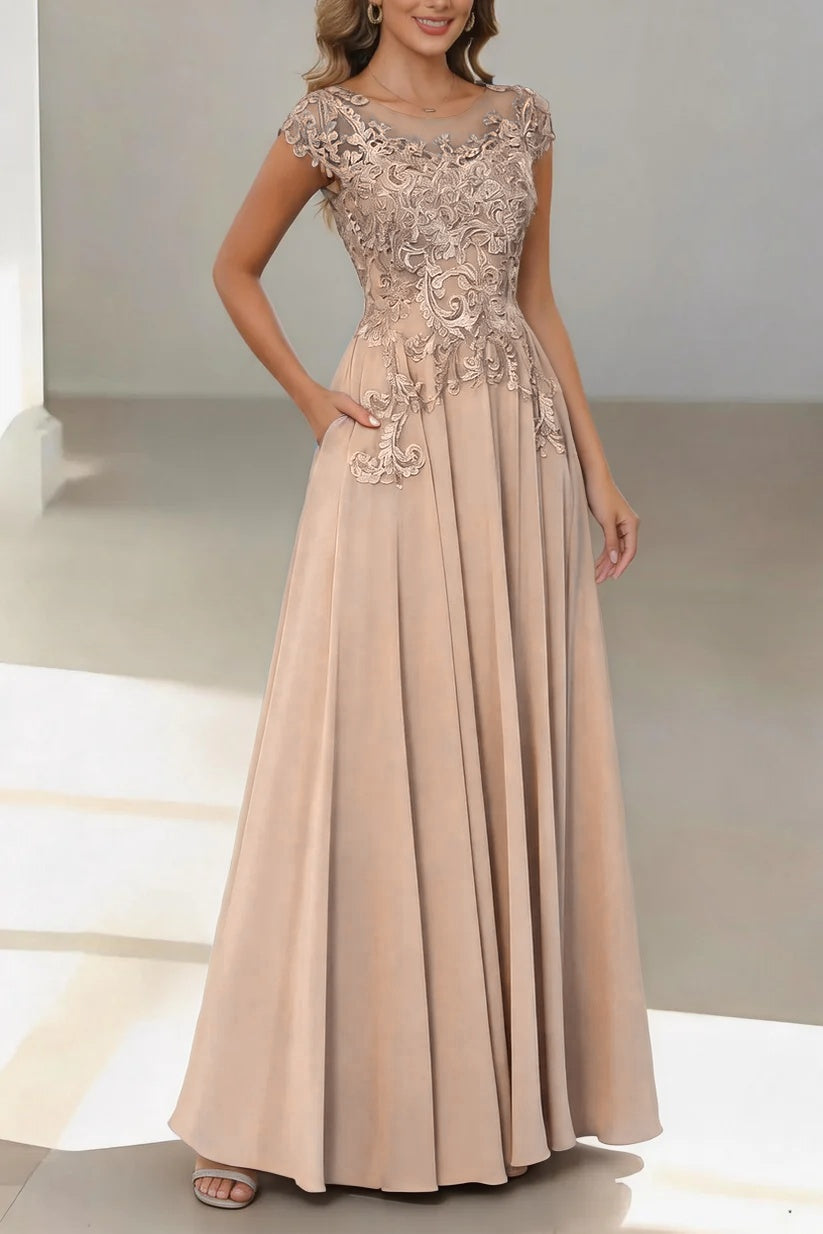 Elegant A Line Floor Length Chiffon Mother of the Bride Dress Mother of the Bride Dress