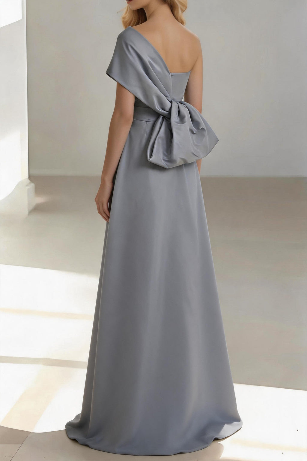 Elegant Sheath Column Floor Length Satin Mother of the Bride Dress Mother of the Bride Dress