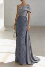 Elegant Sheath Column Floor Length Satin Mother of the Bride Dress Mother of the Bride Dress