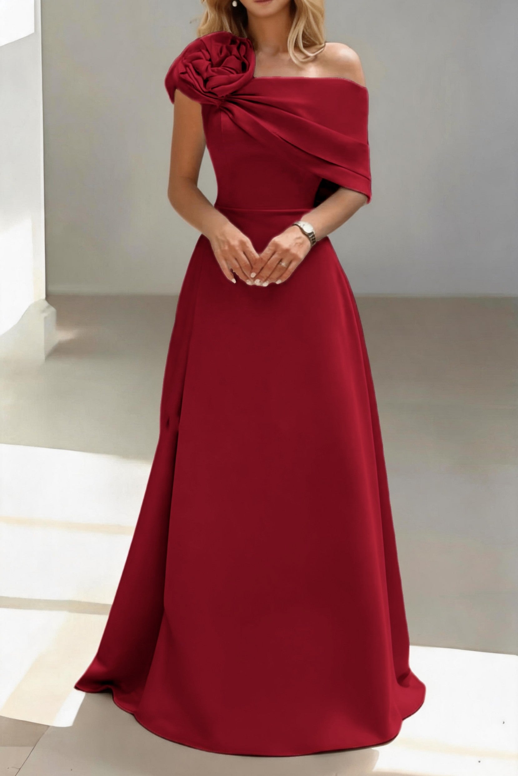 Elegant A Line Floor Length Satin Mother of the Bride Dress Mother of the Bride Dress
