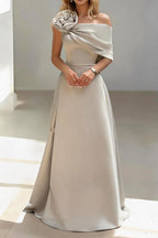 Elegant A Line Floor Length Satin Mother of the Bride Dress Mother of the Bride Dress