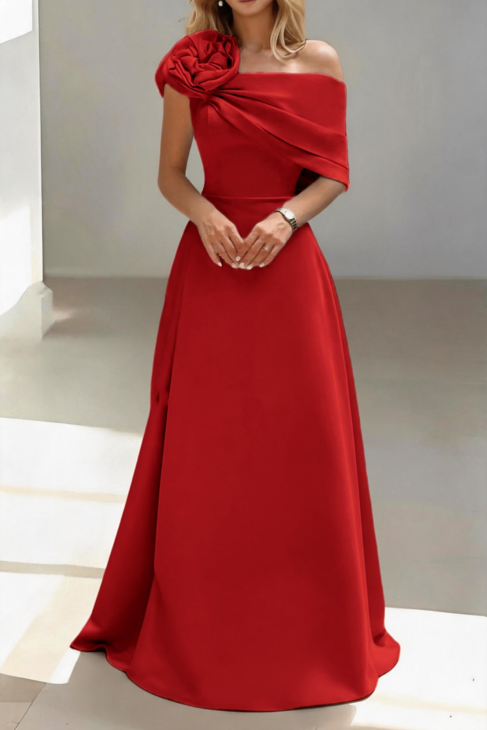 Elegant A Line Floor Length Satin Mother of the Bride Dress Mother of the Bride Dress