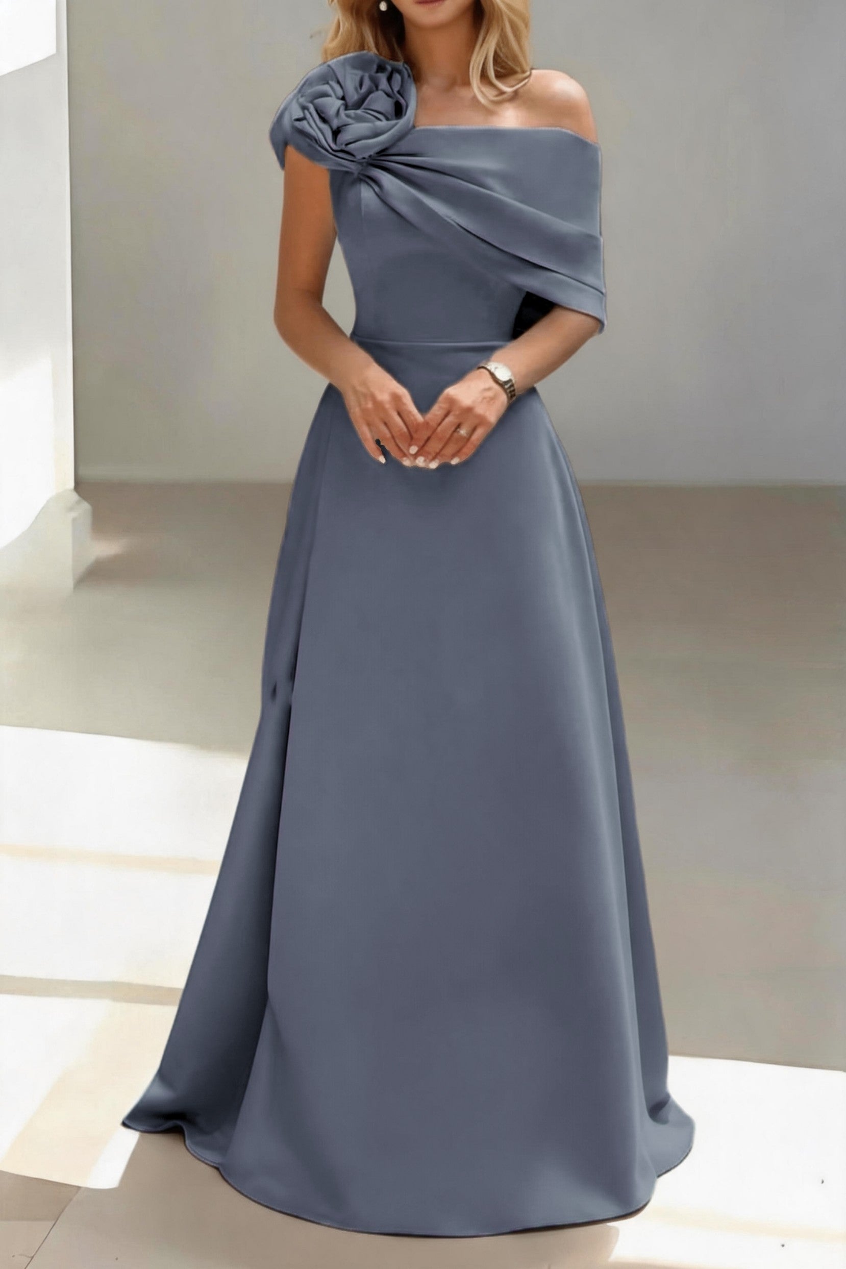 Elegant A Line Floor Length Satin Mother of the Bride Dress Mother of the Bride Dress