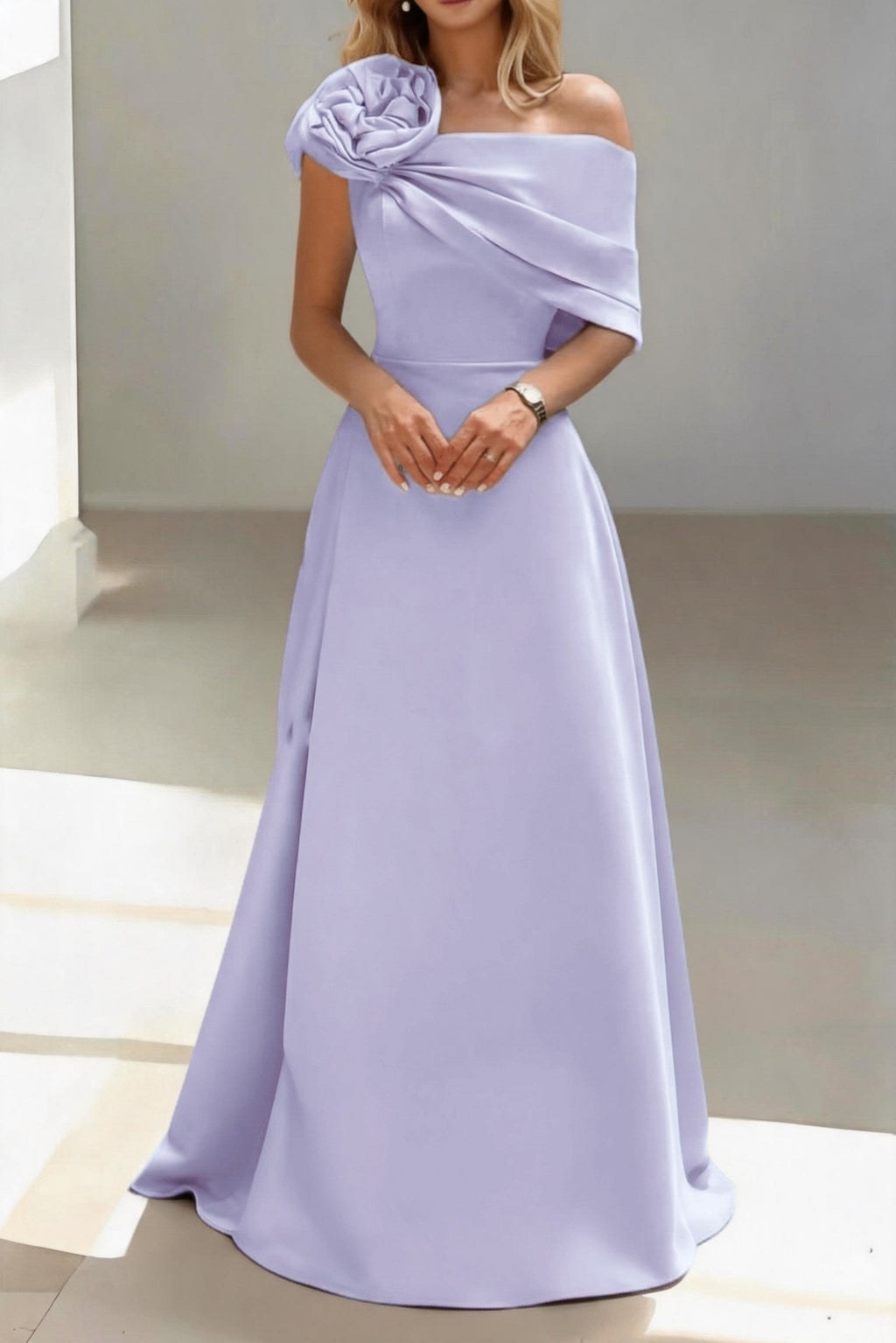Elegant A Line Floor Length Satin Mother of the Bride Dress Mother of the Bride Dress