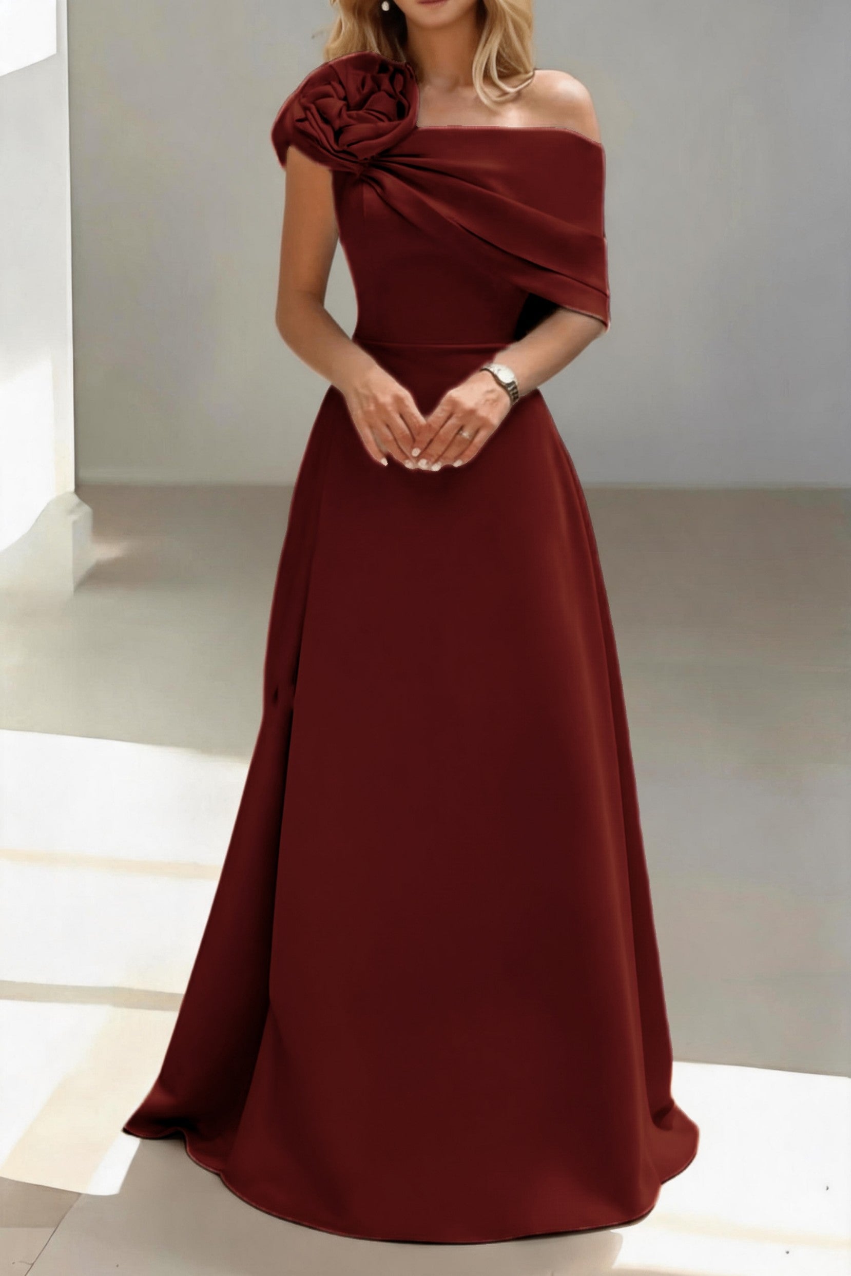 Elegant A Line Floor Length Satin Mother of the Bride Dress Mother of the Bride Dress