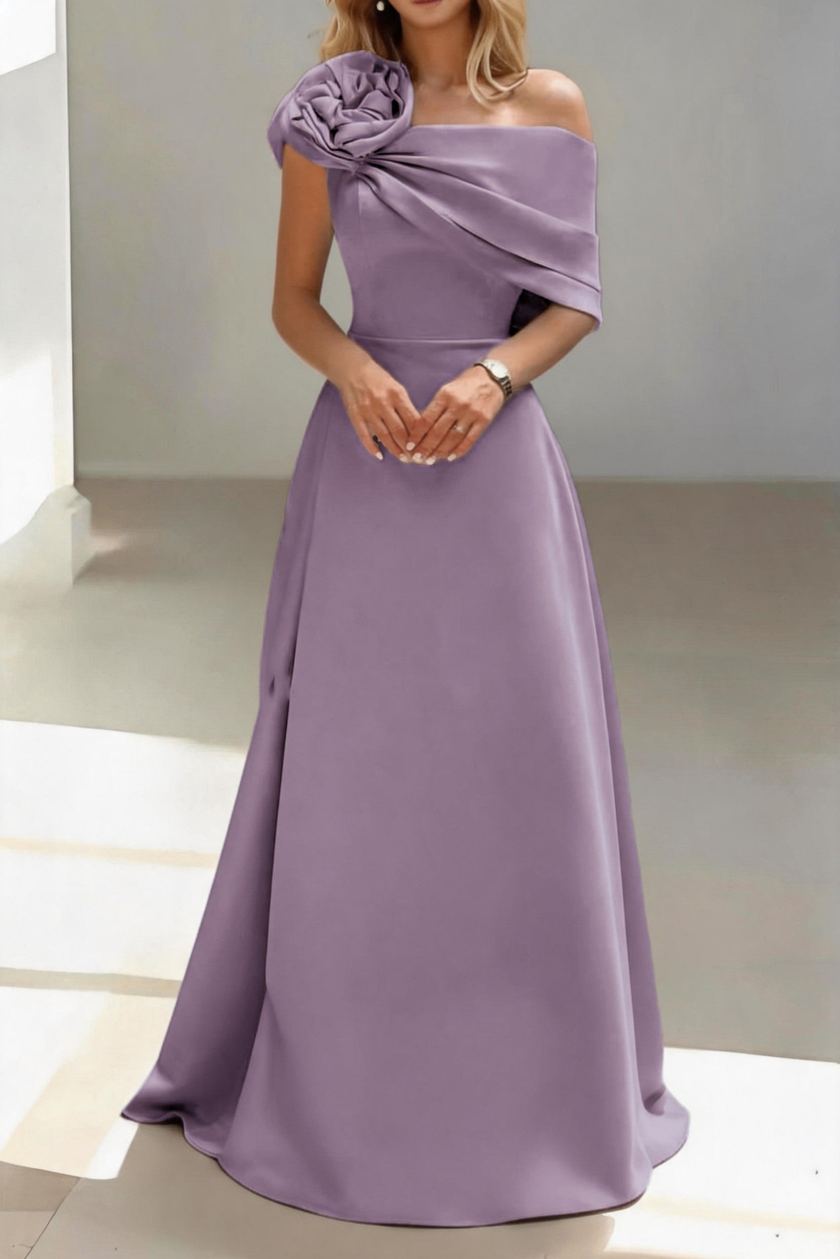 Elegant A Line Floor Length Satin Mother of the Bride Dress Mother of the Bride Dress