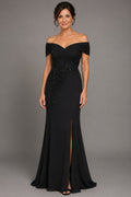 Elegant Sheath Column Floor Length Chiffon Stretch Satin Mother of the Bride Dress Mother of the Bride Dress