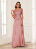 Tessa June Dusty Rose bodice detail mother of the bride dress