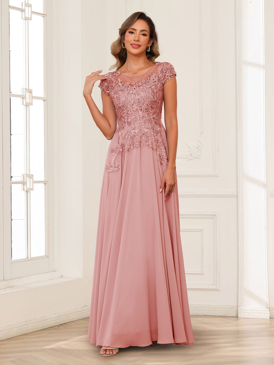 Tessa June Dusty Rose bodice detail mother of the bride dress