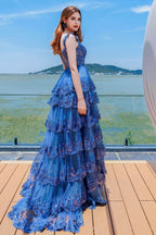 Elegant Ball Gown Sweep Brush Train Tulle Prom Dress for Prom
