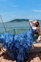 Elegant Ball Gown Sweep Brush Train Tulle Prom Dress for Prom