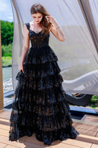 Elegant Ball Gown Sweep Brush Train Tulle Prom Dress for Prom