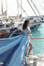 Elegant A Line Court Train Satin Prom Dress for Prom