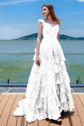 Elegant Ball Gown Sweep Brush Train Tulle Prom Dress for Prom