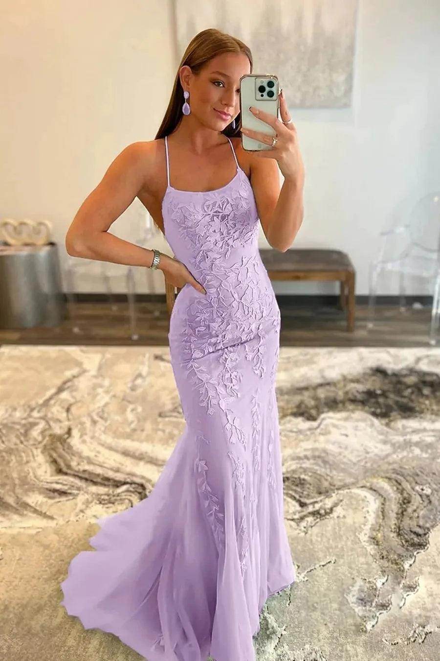 Elegant Sheath Column Floor Length Tulle Prom Dress for Prom