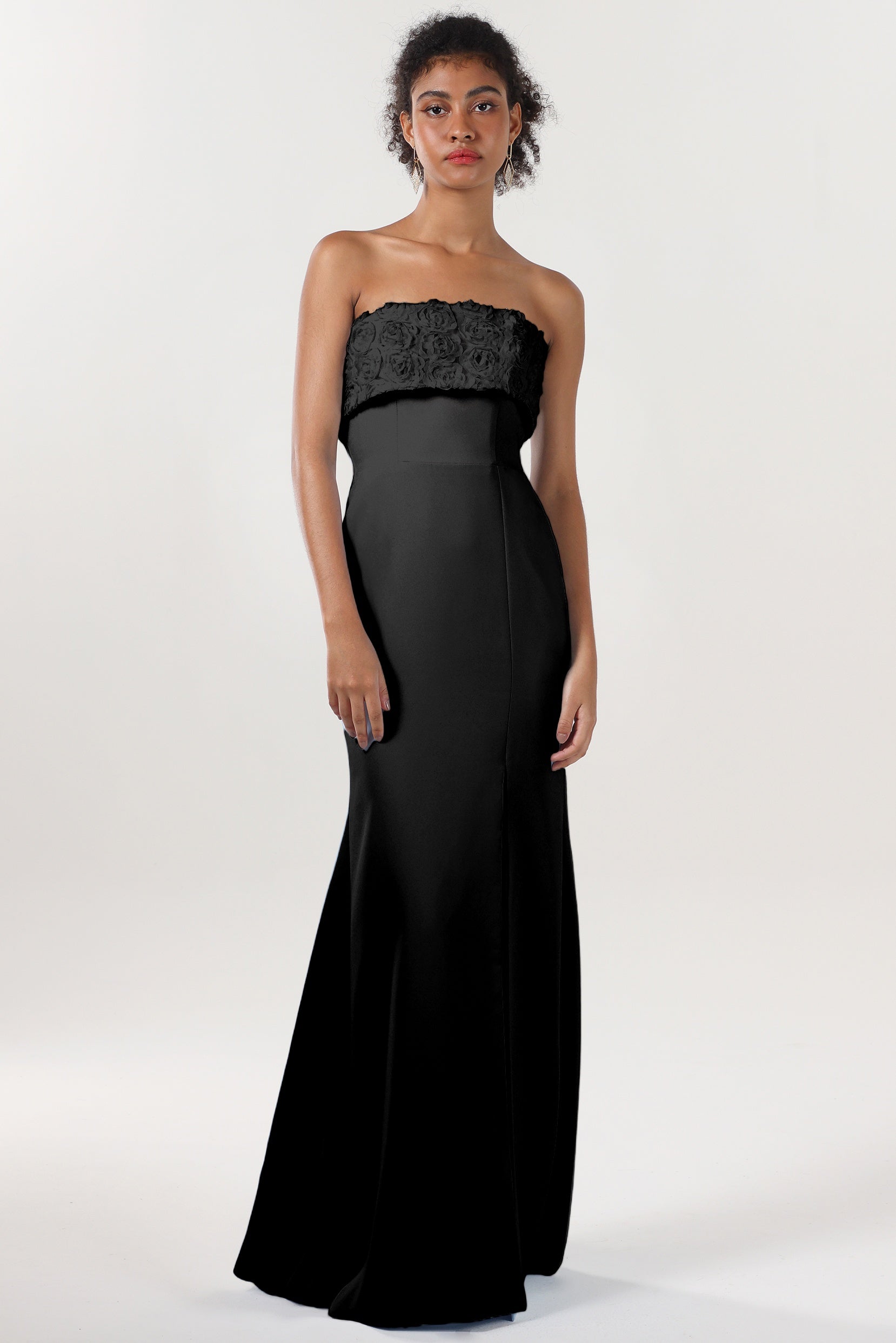 Elegant Trumpet Mermaid Sweep Brush Train Stretch Crepe for Prom