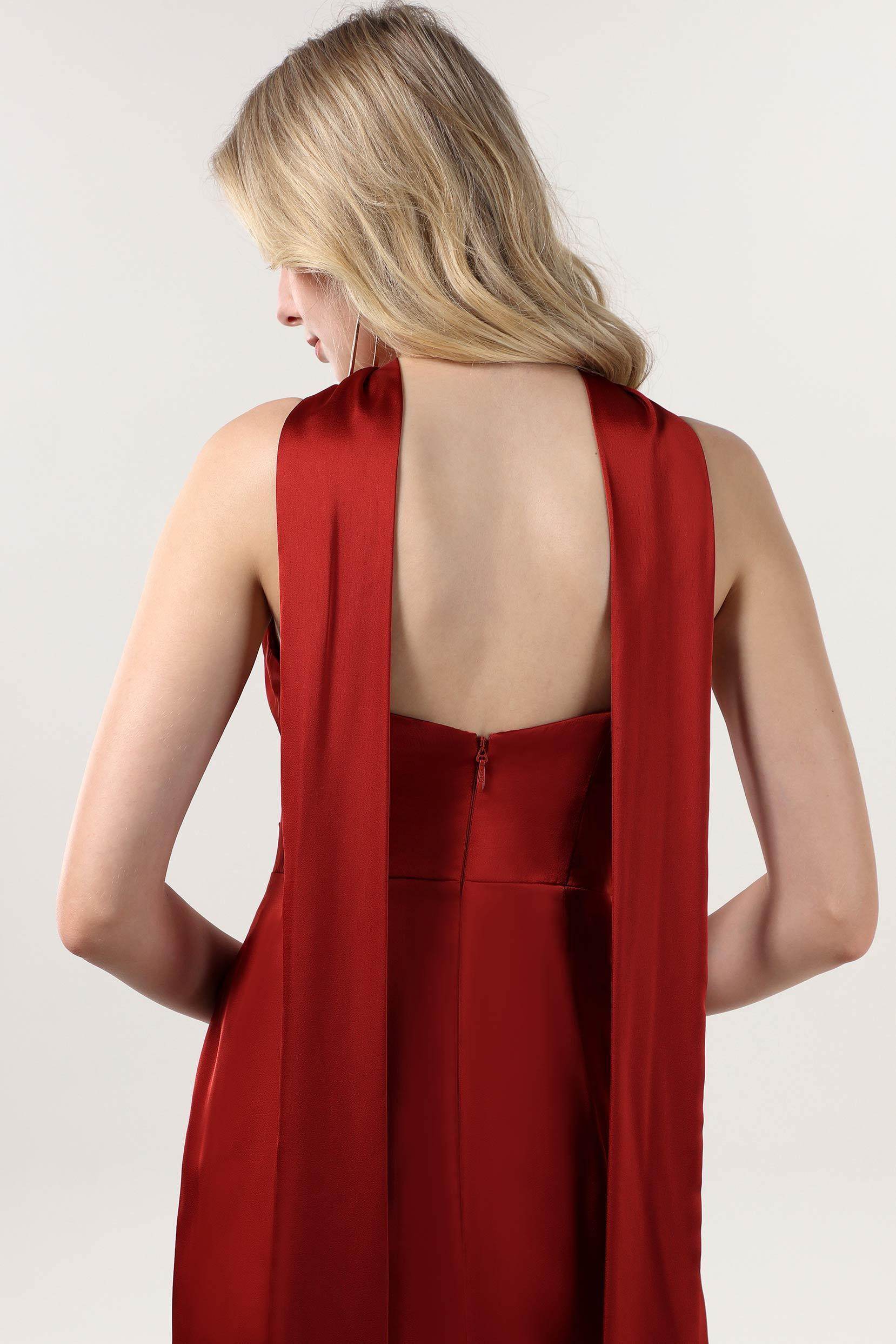 Elegant Sheath Column Maxi Luxe Satin Bridesmaid Dress CS0599BM Bridesmaid Dress