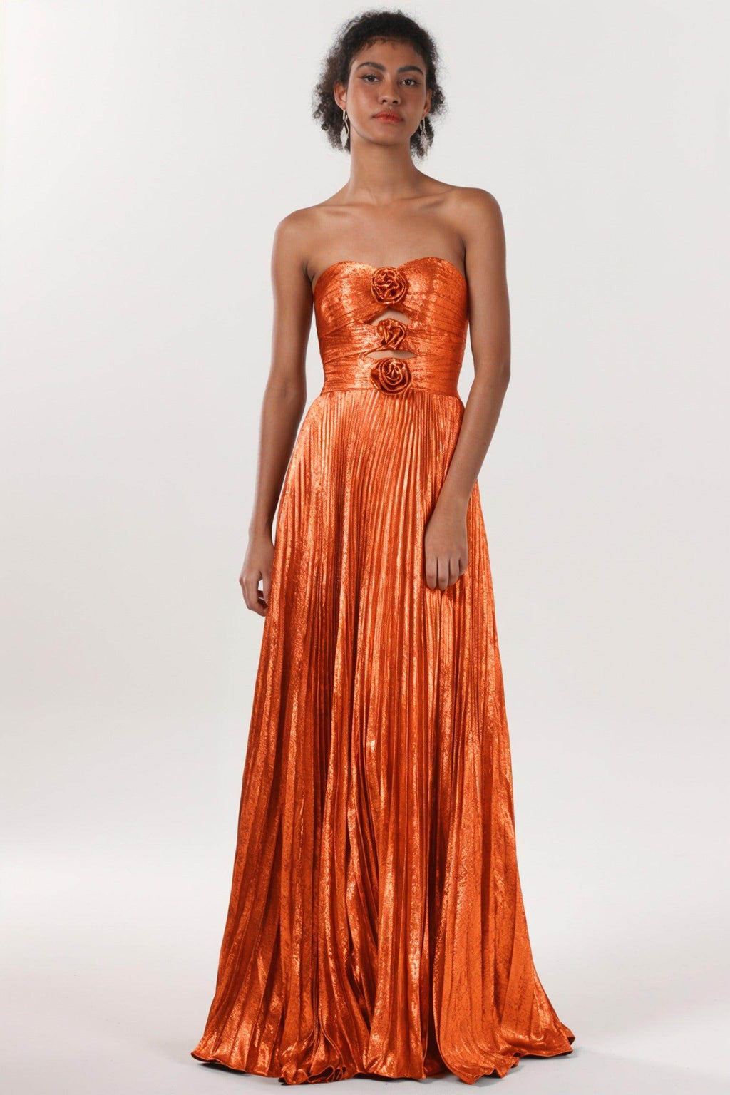 Elegant A Line Maxi Metallic for Prom