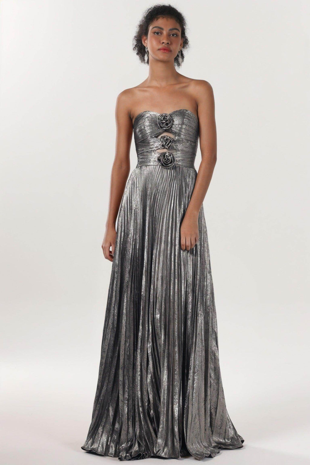 Elegant A Line Maxi Metallic for Prom