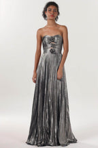 Elegant A Line Maxi Metallic for Prom
