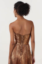 Elegant A Line Maxi Metallic for Prom