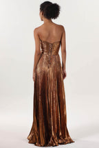 Elegant A Line Maxi Metallic for Prom