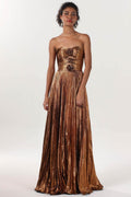 Elegant A Line Maxi Metallic for Prom
