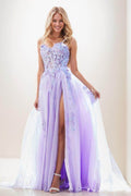 Elegant Sweetheart Spaghetti Straps Applique A Line Tulle for Prom