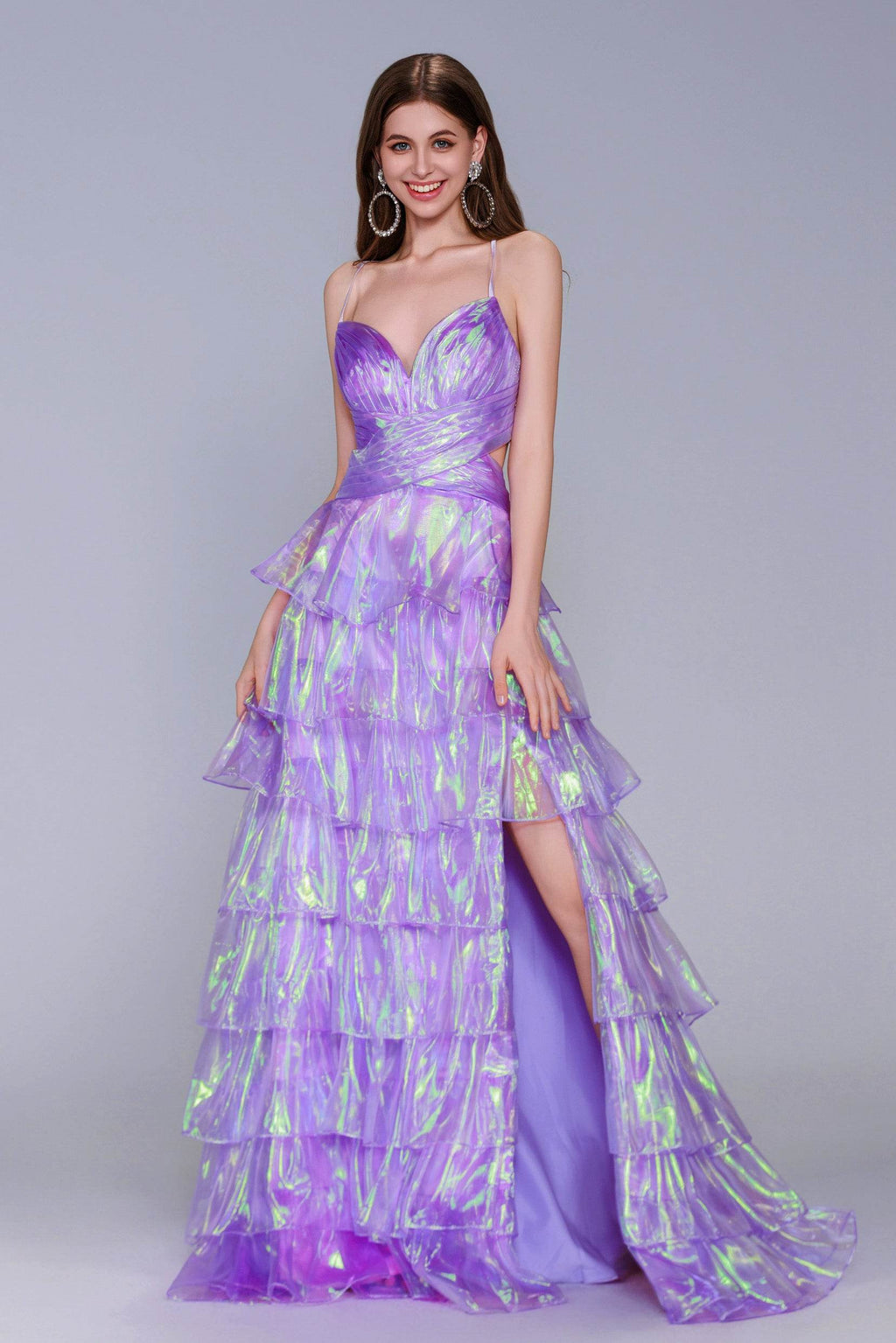 Elegant A Line Maxi Organza Prom Dress for Prom